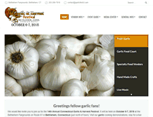 Tablet Screenshot of garlicfestct.com